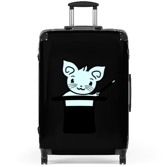 Magical Enchanted Top Hat Cylinder Wizard Cat Sir Suitcases