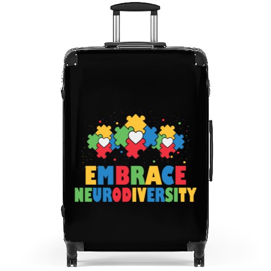embrace neurodiversity - Embrace ADHD Autism ASD Suitcases