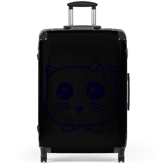 Girl Cat Pretty Fun Bow Small Female Hamster Woman Suitcases