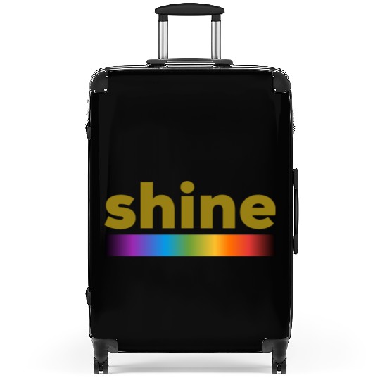Shine. Light spectrum line. Suitcases