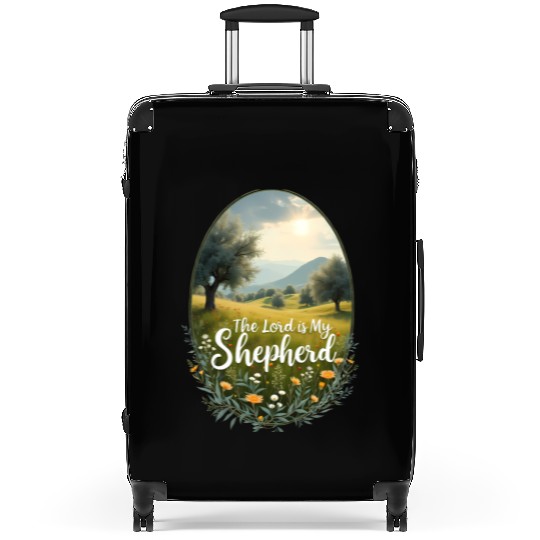 The Lord Is My Shepherd Peaceful Christian Artwork Suitcases