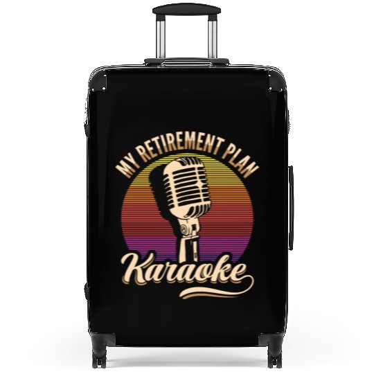My Retirement Plan Karaoke Microphone Retro Suitcases