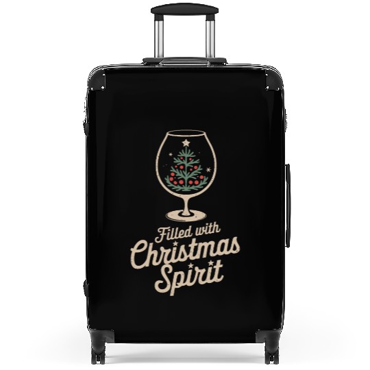 Filled with Christmas Spirit Glass Suitcases