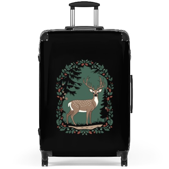 Cottagecore Forest Deer Serenity Suitcases