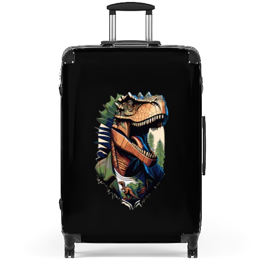 Tyrannosaurus style - Cool Raptor in Jacket Suitcases