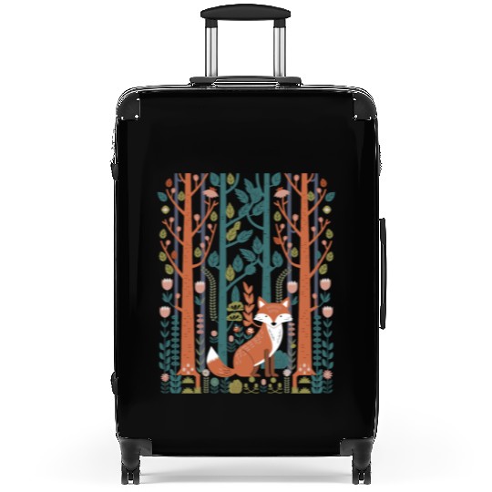 Cottagecore Fox in enchanting Forest Suitcases