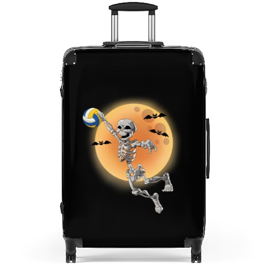 Volleyball Skeleton Volleyball Player Halloween Suitcases