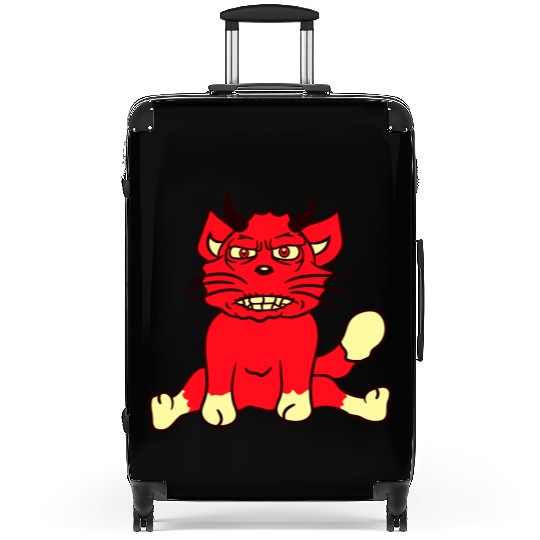 Demon Monster Cat Halloween Fun Horror Devil Horns Suitcases