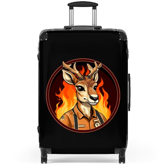 Firefighter Deer Suitcases