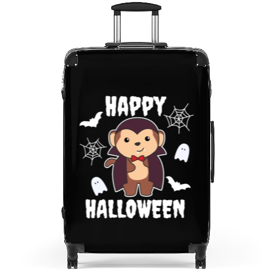 Monkey Happy Halloween Cute Vampire Costume Suitcases