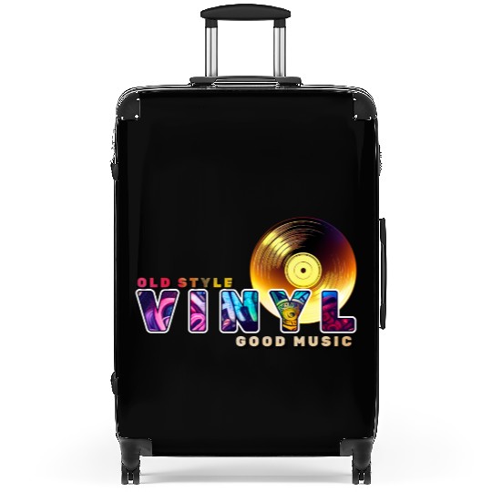 Vinyl Old Style Apparel Classic Vibes, Good Music Suitcases