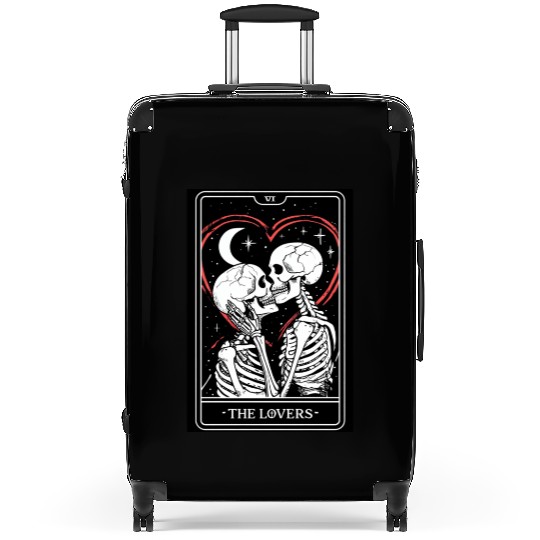 Gothic Line Art Of The Lovers Tarot Card Suitcases