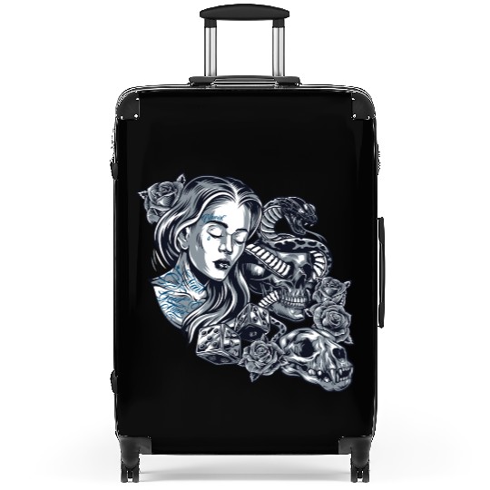 Blessed Chicano Vintage Street Art Graphic Suitcases