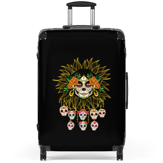 De Los Muertos La Catrina Day of the Dead Suitcases