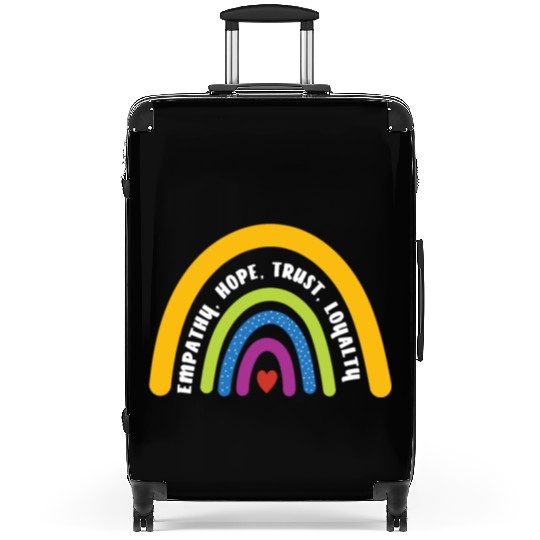 Empathy Hope Trust Loyalty Rainbow Suitcases