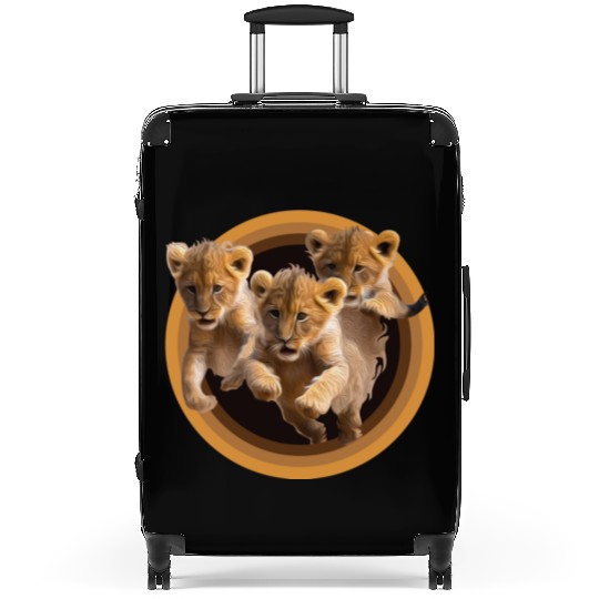 Kittens, Lion cubs Suitcases