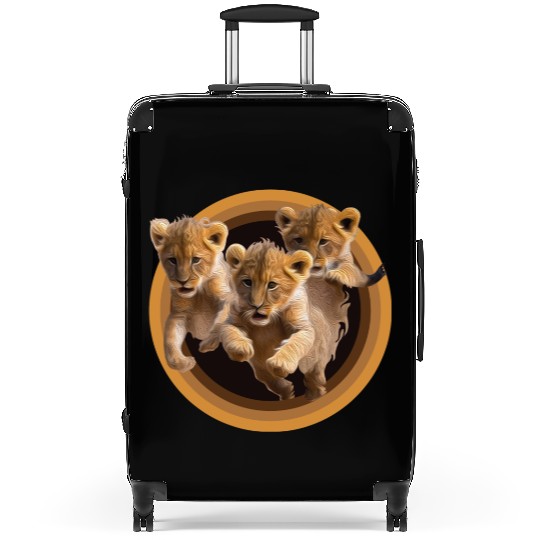 Kittens, Lion cubs Suitcases