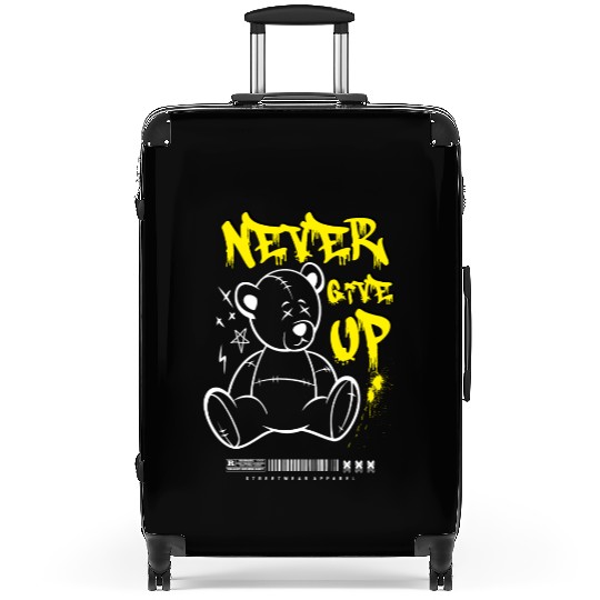 Teddy Bear "Never Give Up" Suitcases