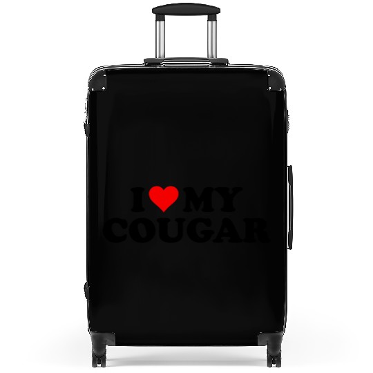 I Love Cougars Cougar Humor Valentine's Day 3WH1 Suitcases