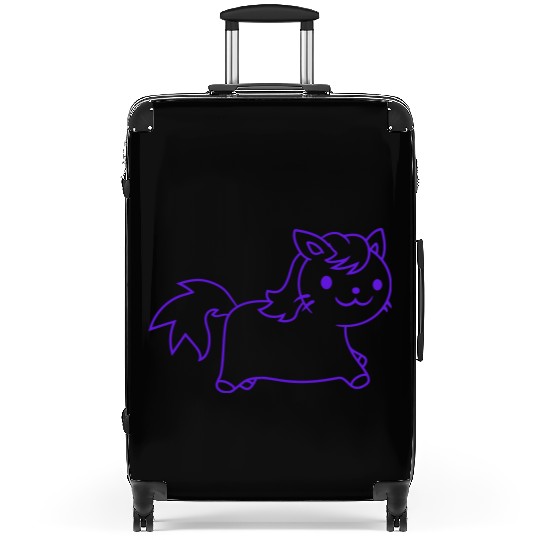 Little Pony Cat Face Little Small Horse Riding Fun Suitcases
