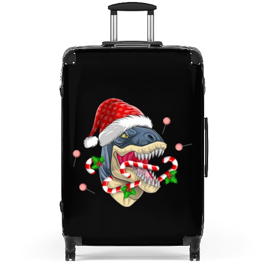 Santasaurus Rex Dinosaur xmas Santa Hat Santa Hat Suitcases