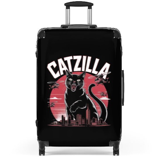 Catzilla Attacks City Design Suitcases