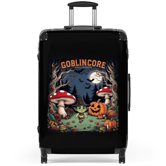 Halloween goblincore enchanted forest goblin Suitcases