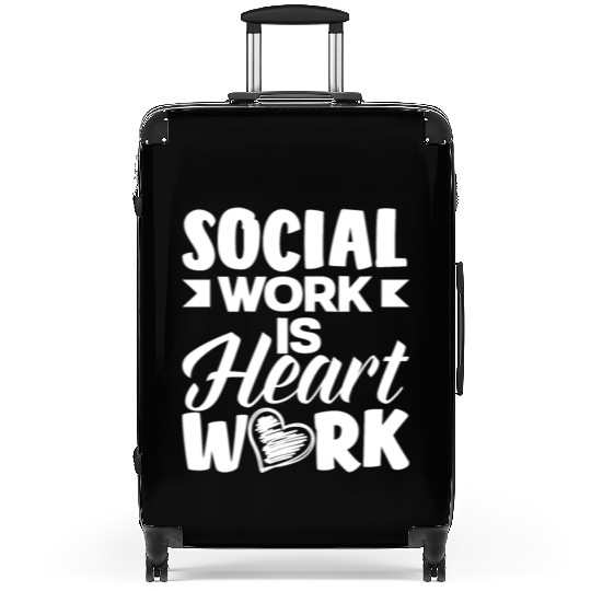 Social Work Is Heart Work Suitcases