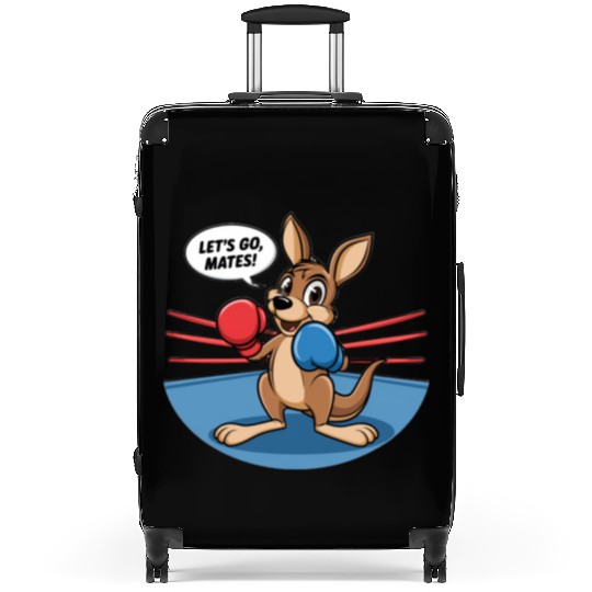The kangaroo is in a boxing pose Suitcases