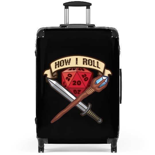 RPG Gaming How I Roll Adventure Magic Dungeon Suitcases