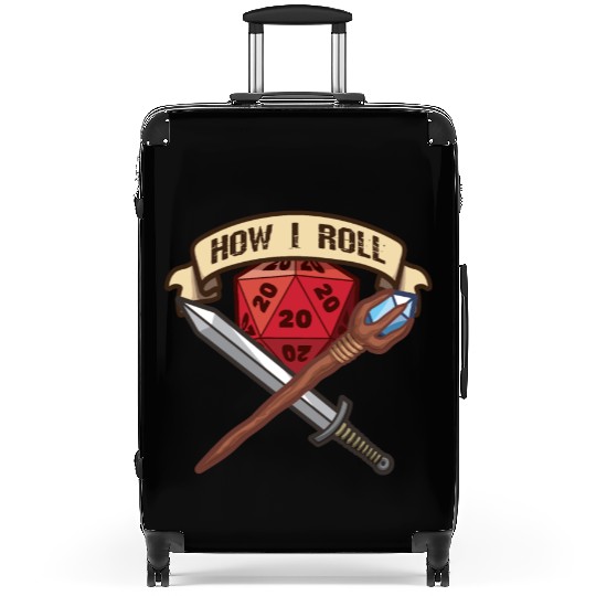 RPG Gaming How I Roll Adventure Magic Dungeon Suitcases