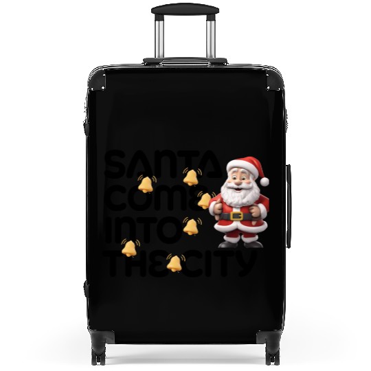 Festive Santa with Jingle Bells Design Suitcases