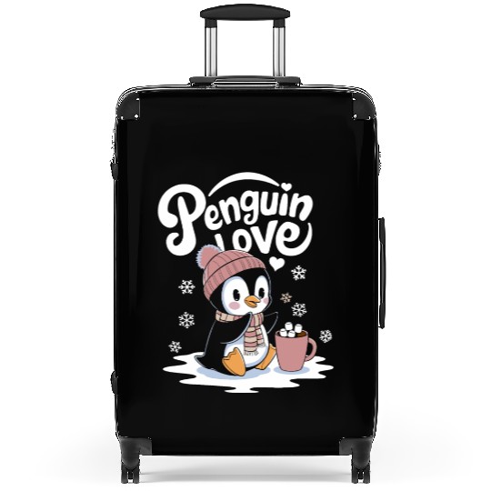 Penguin Love Winter Wonderland Cozy Vibes Suitcases