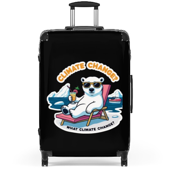 Climate Change Awareness: Relaxing Polar Bear Suitcases