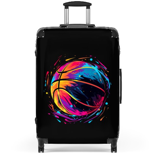 Retro Basketball Synthwave Suitcases