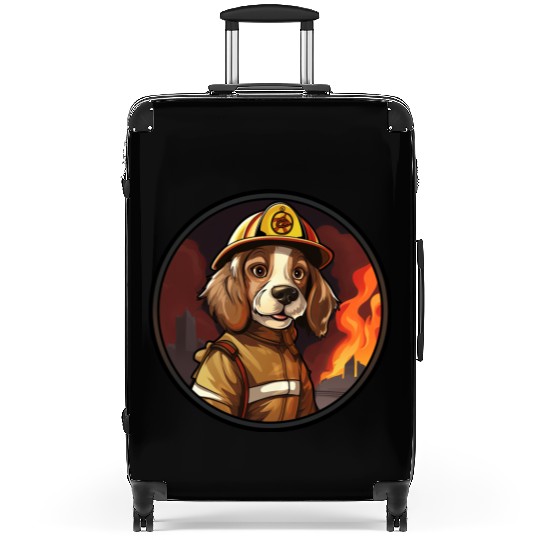 Dogs Firefighter Suitcases