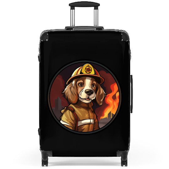 Dogs Firefighter Suitcases
