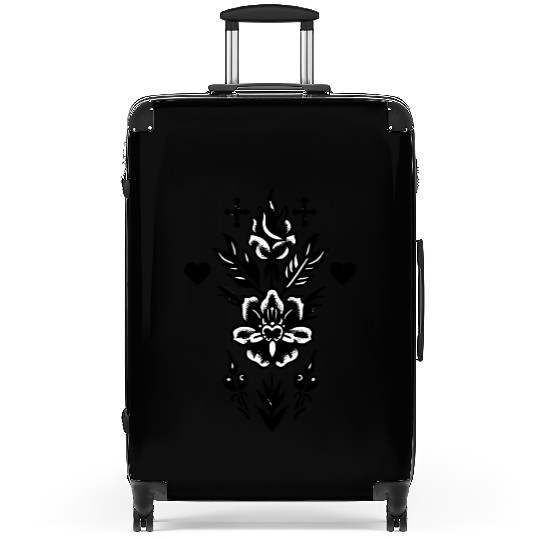 Floral Tattoo Suitcases