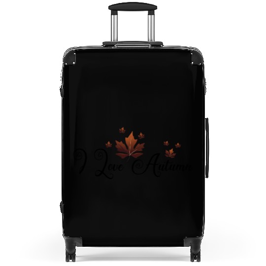 Embrace Fall with 'I Love Autumn' Leaf Design Suitcases
