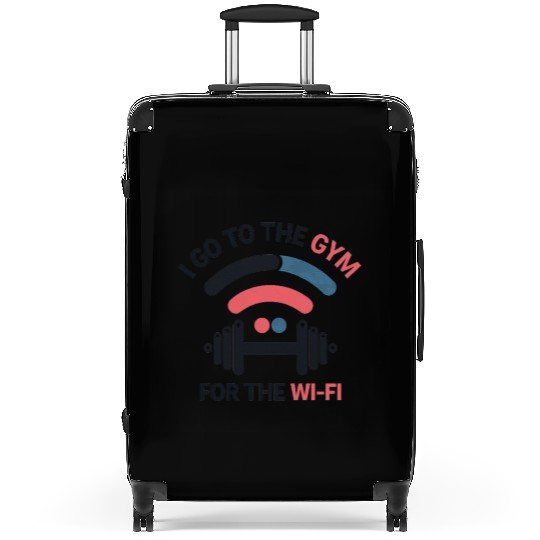 Gym Humor Design - 'I Go to the Gym for the Wi-Fi Suitcases