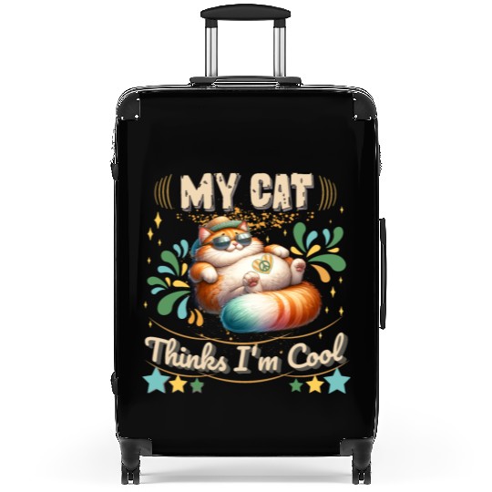 My Cat Thinks I'm Cool Suitcases