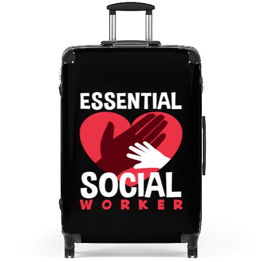 Essential Social Worker Heart Hands Suitcases