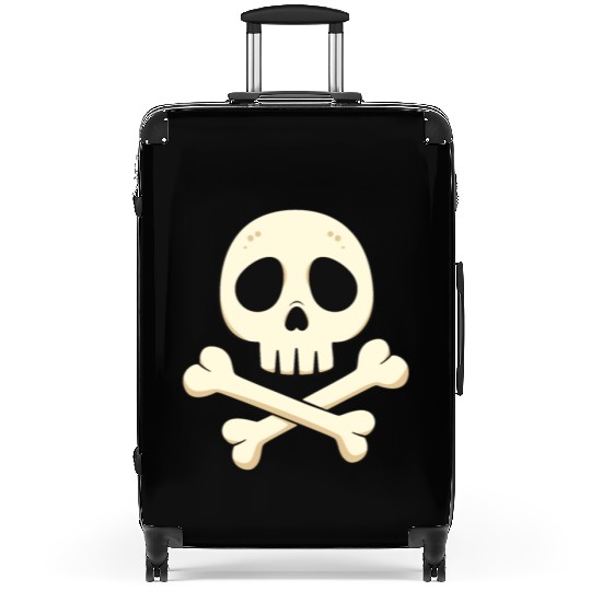 Cartoon skull and crossbones Suitcases