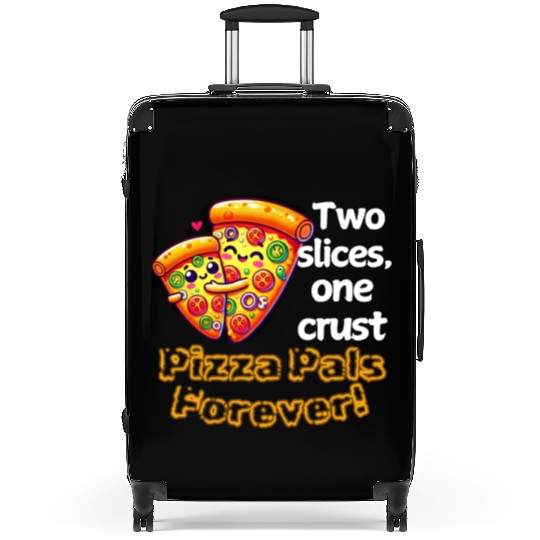 Cheesy Together: Two Slices, One Heart! Suitcases