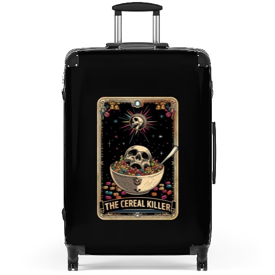 Cereal Killer Tarot Card Horror Movies True Crime Suitcases