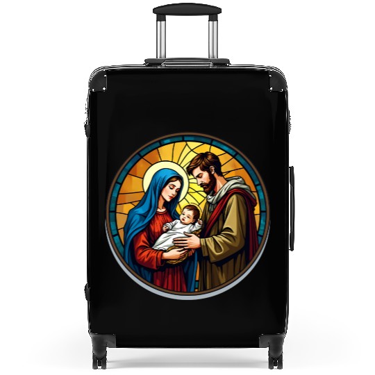 Holy Family Stained Glass Nativity Ar Suitcases