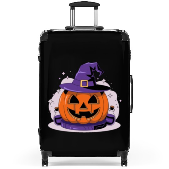 Witchy Jack-O'-Lantern Suitcases