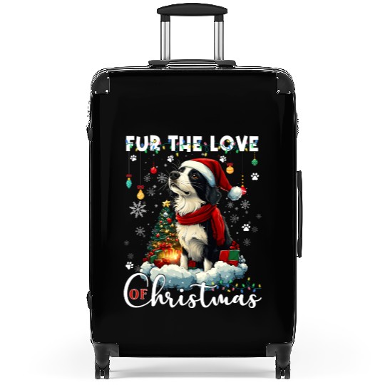 Border Collie Christmas Tree Decorations Dog Lover Suitcases