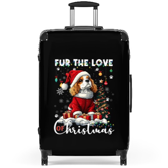 Cavalier King Charles Spaniel Christmas Tree Dog Suitcases