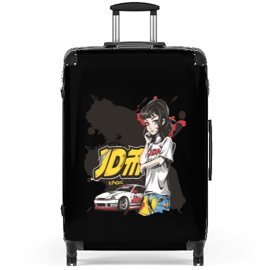 Cute Anime Girl JDM Car Street Racer Suitcases
